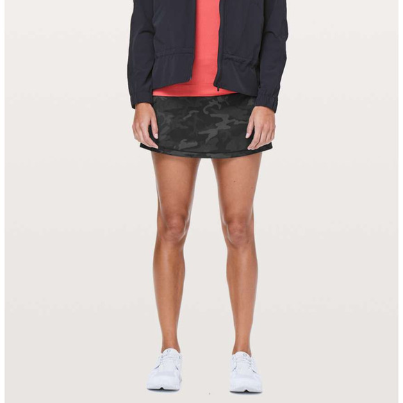 Lululemon Pace Rival Skirt Shorts Skort No Panels Camo Golf Pickleball Size 12 - Picture 15 of 15